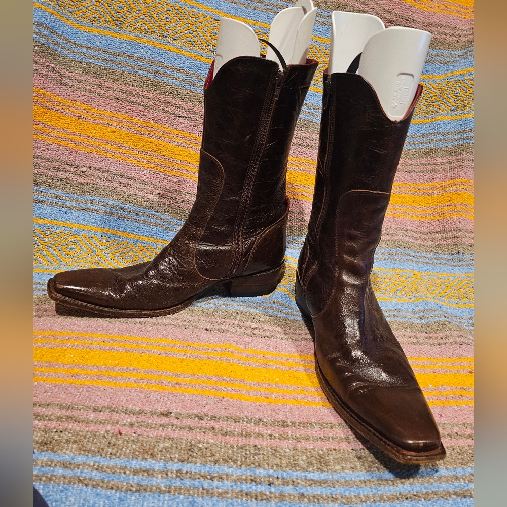 Sendra Men’s Brown Leather Boots 9.5 Spain Handmade Unique